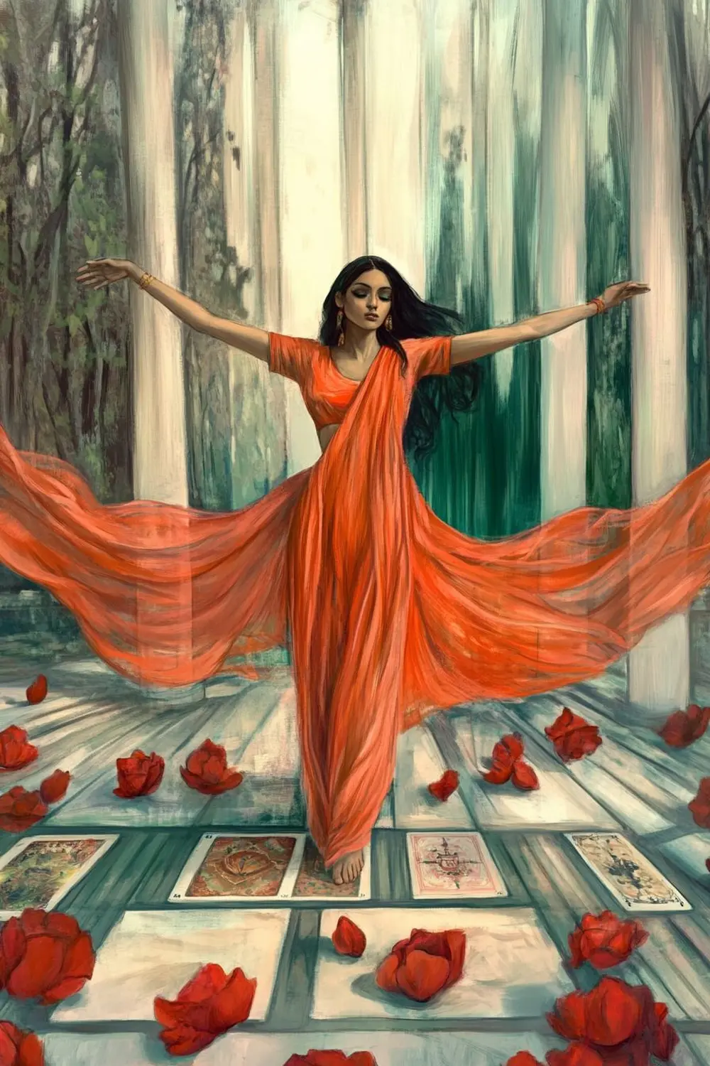 Porträtbild einer alleinstehenden Frau von MAGIC TAROT