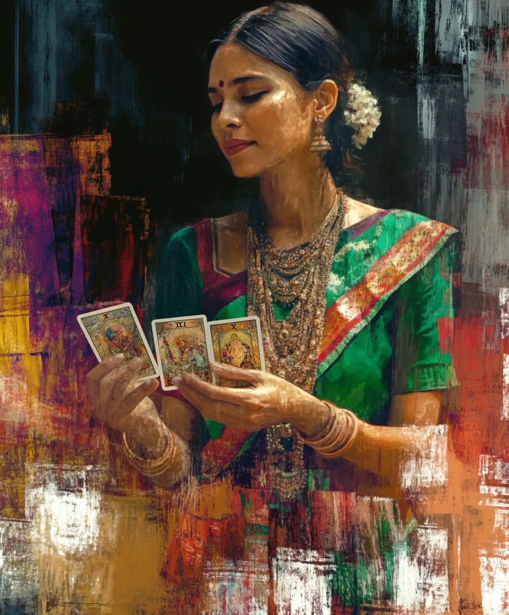 Die Magie der Tarotkarten in den Händen von Frauen von MAGIC TAROT